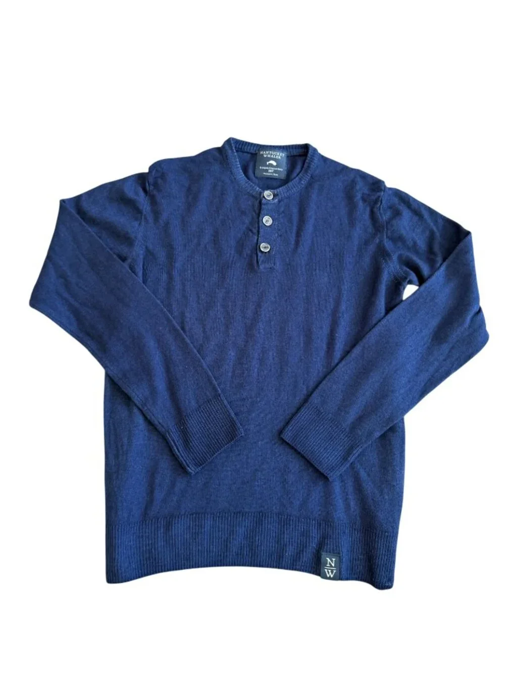 NANTUCKET WHALER Men’s 100% Merino Wool Sweater Size Small